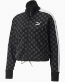 Puma: Damen T7 bedruckte Trainingsjacke, div. Grössen in Schwarz