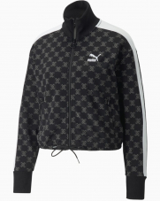 Puma: Damen T7 bedruckte Trainingsjacke, div. Grössen in Schwarz