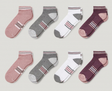 C&A: Multipack 8er - Sneakersocken in rosa-melange oder schwarz (bei Abholung)