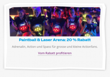 20% Rabatt bei Paintball Arena & Laser Arena mit Coop Hello Family
