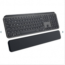 LOGITECH MX Keys Plus - Advanced Wireless Illuminated Keyboard with Palmrest (Funk (RF), Bluetooth, USB, Schweiz, Kabellos)