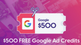 $500 gratis Google Ads Credits ab 521.- Ausgaben