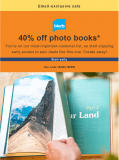 40% Rabatt auf Fotobücher von blurb