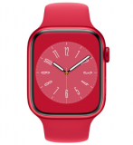 Apple Watch Series 8 Smartwatch (Rot, 45 mm, Sportarmband, Aluminium-Gehäuse, LTE) bei Alternate