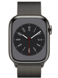 Apple Watch Series 8 Smartwatch (Graphit, 41 mm, Milanaise Armband, Edelstahl-Gehäuse, LTE) bei Alternate