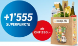 Coop Gutschein für 1555 Punkte ab 250 Franken Einkauf bis 19.11.23