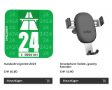 Postshop - Autobahnvignette kaufen und Smartphone Car Holder für CHF 9.95 erhalten