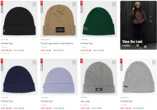 Verschiedene Beanies für bis zu CHF 10.- bei Snipes