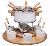 Nouvel Larissa Emaille Fondue-Set 23-teilig Weiss bei Nettoshop
