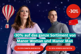 30% extra Rabatt auf Manor Man/Woman mit Treuekarte wie z.B. Manor Woman Rd-Pulli für CHF 20.95