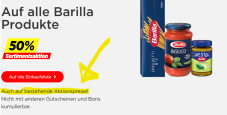 Auf alle Barilla Produkte 50% auch auf bestehenden Aktionen!!