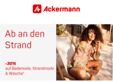 30% Rabattgutschein bei Ackermann auf Bademode, Strandmode & Wäsche bis 25. Mai