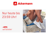 40% Rabatt auf Schuhe bei Ackermann nur heute bis Mitternacht