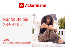 Ackermann Gutschein – 40% Rabatt auf Hosen, Jeans & Shorts nur heute!