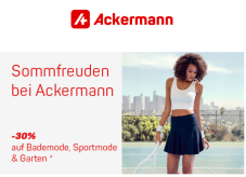 30 % Rabattgutschein bei Ackermann – Bademode, Sport & Garten