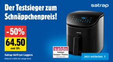 50% Rabatt auf satrap AirFryer Leggero – nur CHF 64.50 statt 129.-