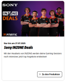 MediaMarkt Angebot auf alle INZONE Gaming Kopfhörer von Sony