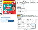 Pampers Baby-Dry Pants diverse Grössen, z.B. Grösse 8