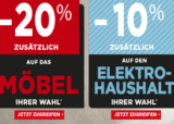 20% Zusatzrabatt auf Möbel oder 10% Zusatzrabatt auf Haushaltsgeräte bei Conforama, z.B. Kaffeemaschine DOLCE GUSTO “KRUPS“ für CHF 206.10 statt CHF 229.-