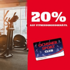 20% auf Fitnessgrossgeräte bei Ochsner Sport, z.B. Kettler Primus Hantelbank