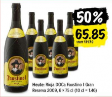 50% auf Faustino Wein (nur Heute)