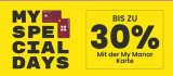 Bis zu 30% Rabatt bei Manor mit der My Manor Karte