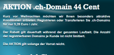 .ch Domain für 0.44 EUR pro Monat