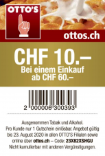 Neuer Ottos Gutschein – 10.- ab MBW 60.-