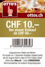 Neuer Ottos Gutschein - 10.- ab MBW 60.-