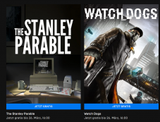 Watch Dogs & The Stanley Parable gratis bei Epic Games