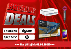 Breaking Deals bei Media Markt: Rabatte auf Samsung, Dyson, Sony & HP (bis 08.08.)