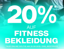 Nur heute: 20% auf Fitness-Bekleidung bei Dosenbach