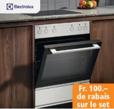 CHF 100.- Rabatt auf Electrolux Backofen mit passendem Glaskeramikherd