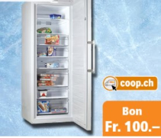 CHF 100.- coop.ch Gutschein beim Kauf eines Siemens Gefrierschranks