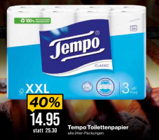 Spar Top Deals: z.B. Bertolli Olivenöl CHF 4.95, Tempo Toilettenpapier u.v.m.