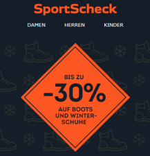 Bis zu 30% auf Winterschuhe und Boots bei Sport Scheck