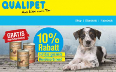10% auf alle Hunde-Artikel bei Qualipet