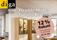 diga - 12% Rabatt + gratis Lieferung & Montage (Schweizer-Möbel mit Premium-Preis)