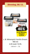 Heute gültig - 40% Rabatt auf Mövenpick Glacedosen ab 810ml bei Coop