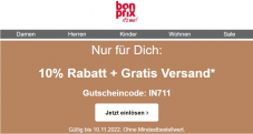 Nur heute und morgen bei bonprix – 10% Rabatt auf alles + gratis Versand ohne MBW