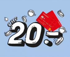 CHF 20.- geschenkt pro CHF 100.- Einkauf auf Mode, Heim & Haushaltsartikel mit der kostenlosen Manor-Karte