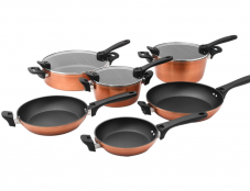 Confo Daily Kochset PERETTI 9-teilig in Kupferfarben, Aluminium