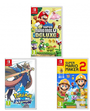 New Super Mario Bros. U Deluxe + Pokémon: Schwert + Super Mario Maker 2 bei Amazon.es