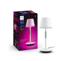 PHILIPS Hue Go Portable Table Lamp, Weiss & Schwarz mit bis zu 48h Akkulaufzeit bei microspot