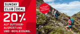 Ochsner Sport:  20% Rabatt auf alle nicht reduzierte Outdoor-Ausrüstung und -Bekleidung