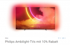 Sammeldeal - Ambilight-Fernseher in Aktion bei digitec
