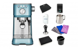 Siebträgermaschine Barista Perfetta Plus Blau, Promoset