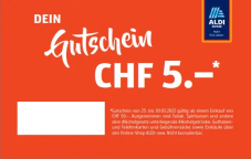 [ab 25.3.2022] CHF 5.- Rabatt ab CHF 50.- Warenwert bei Aldi Schweiz (in den Filialen und Online)
