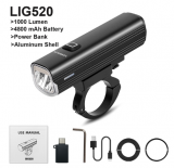 NEWBOLER Fahrrad / Velo Licht mit 1000 Lumen und Powerbank-Funktion bei AliExpress