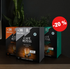 Café Royal: 20% Rabatt auf Grosspackungen Nespresso-Kapseln (+15% Rabatt durch NL ab CHF 40.-)